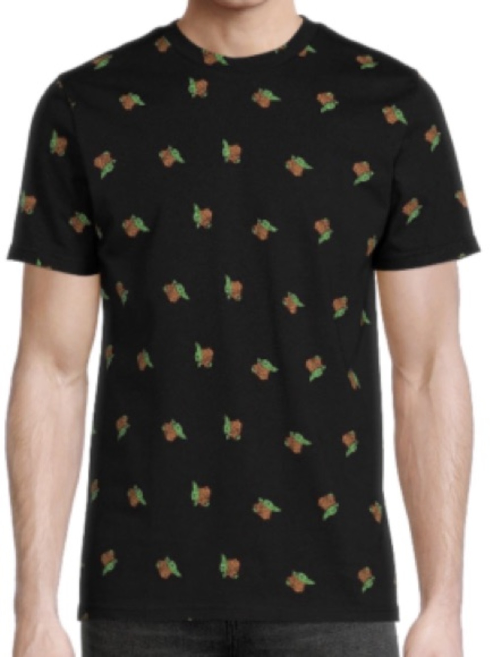 NEW GROGU - Mandalorian Star Wars Tee with Green Baby Yoda Print - Size XL